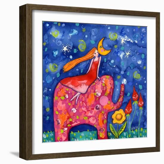 Cozy Up to the Moon-Wyanne-Framed Giclee Print