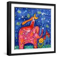 Cozy Up to the Moon-Wyanne-Framed Giclee Print