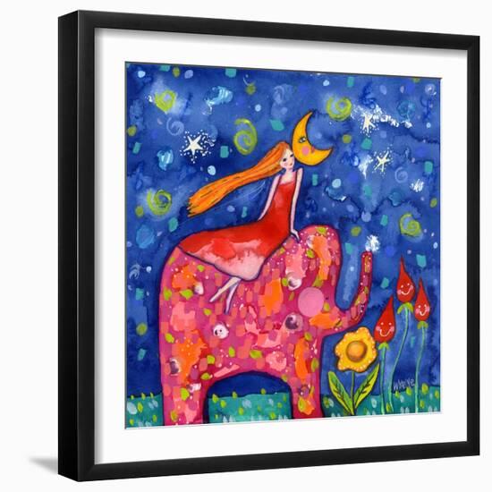 Cozy Up to the Moon-Wyanne-Framed Giclee Print