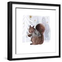 Cozy Woodland Animal II-Victoria Borges-Framed Art Print