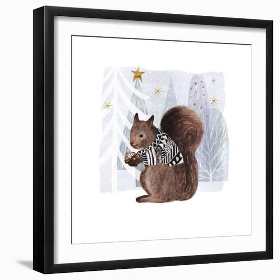 Cozy Woodland Animal II-Victoria Borges-Framed Art Print