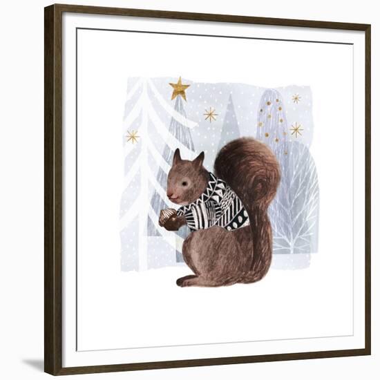 Cozy Woodland Animal II-Victoria Borges-Framed Premium Giclee Print