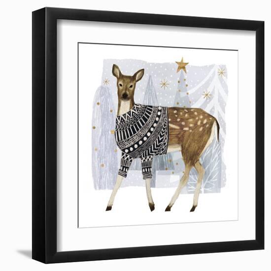 Cozy Woodland Animal III-Victoria Borges-Framed Art Print