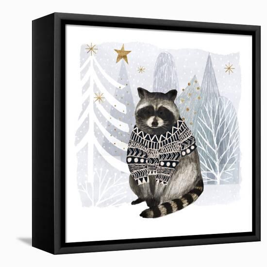 Cozy Woodland Animal IV-Victoria Borges-Framed Stretched Canvas