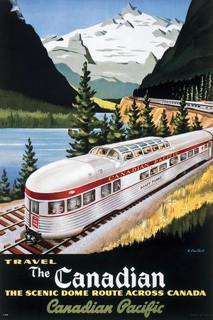 Large Wall Art Canada Travel Poster PRINTABLE Art Retro Wall Art Train Wall Art Canadian Train Print DIGITAL DOWNLOAD Train Print