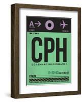 CPH Copenhagen Luggage Tag 1-NaxArt-Framed Art Print