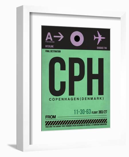 CPH Copenhagen Luggage Tag 1-NaxArt-Framed Art Print