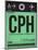 CPH Copenhagen Luggage Tag 1-NaxArt-Mounted Art Print