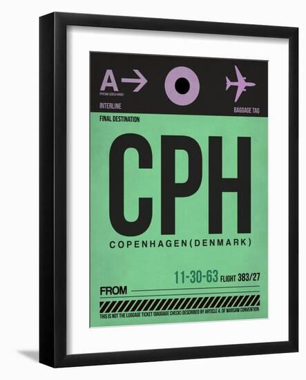 CPH Copenhagen Luggage Tag 1-NaxArt-Framed Art Print