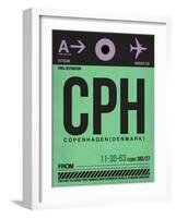 CPH Copenhagen Luggage Tag 1-NaxArt-Framed Art Print