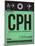 CPH Copenhagen Luggage Tag 1-NaxArt-Mounted Art Print