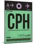 CPH Copenhagen Luggage Tag 1-NaxArt-Mounted Art Print