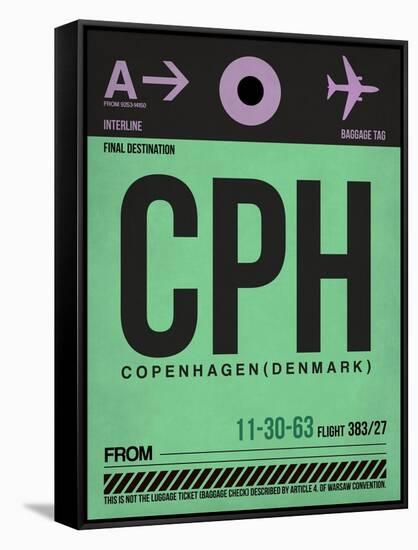 CPH Copenhagen Luggage Tag 1-NaxArt-Framed Stretched Canvas