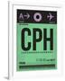 CPH Copenhagen Luggage Tag 1-NaxArt-Framed Art Print