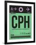 CPH Copenhagen Luggage Tag 1-NaxArt-Framed Art Print