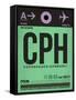 CPH Copenhagen Luggage Tag 1-NaxArt-Framed Stretched Canvas