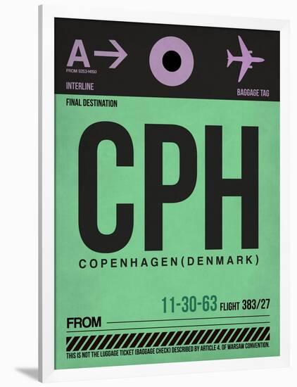 CPH Copenhagen Luggage Tag 1-NaxArt-Framed Art Print