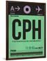 CPH Copenhagen Luggage Tag 1-NaxArt-Framed Art Print