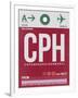 CPH Copenhagen Luggage Tag 2-NaxArt-Framed Art Print