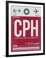 CPH Copenhagen Luggage Tag 2-NaxArt-Framed Art Print