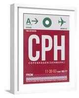 CPH Copenhagen Luggage Tag 2-NaxArt-Framed Art Print