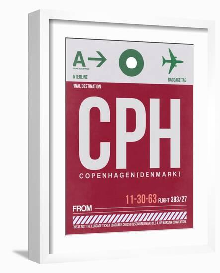 CPH Copenhagen Luggage Tag 2-NaxArt-Framed Art Print