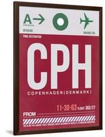 CPH Copenhagen Luggage Tag 2-NaxArt-Framed Art Print