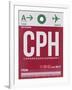 CPH Copenhagen Luggage Tag 2-NaxArt-Framed Art Print