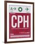 CPH Copenhagen Luggage Tag 2-NaxArt-Framed Art Print