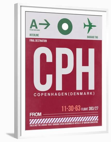 CPH Copenhagen Luggage Tag 2-NaxArt-Framed Art Print