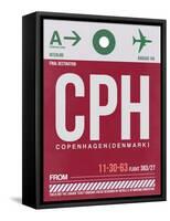 CPH Copenhagen Luggage Tag 2-NaxArt-Framed Stretched Canvas