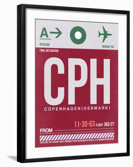 CPH Copenhagen Luggage Tag 2-NaxArt-Framed Art Print