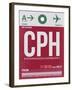 CPH Copenhagen Luggage Tag 2-NaxArt-Framed Art Print