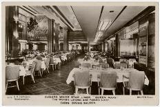 Queen Mary Ocean Liner, Cabin Restaurant-CR Hoffmann-Photographic Print