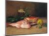 Crab and Red Mullet-Jules Ernest Renoux-Mounted Giclee Print