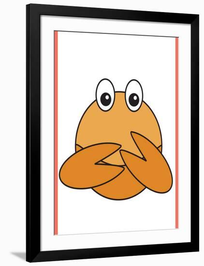 Crab - Animaru Cartoon Animal Print-Animaru-Framed Giclee Print