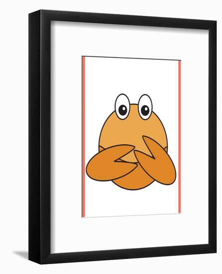 Crab - Animaru Cartoon Animal Print-Animaru-Framed Giclee Print