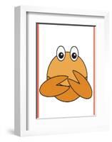 Crab - Animaru Cartoon Animal Print-Animaru-Framed Giclee Print