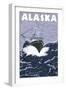 Crab Boat, Alaska-Lantern Press-Framed Art Print