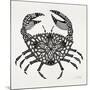 Crab in Grey-Cat Coquillette-Mounted Giclee Print