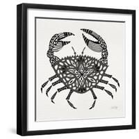 Crab in Grey-Cat Coquillette-Framed Giclee Print