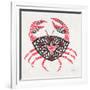 Crab in Pink and Grey-Cat Coquillette-Framed Giclee Print