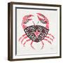 Crab in Pink and Grey-Cat Coquillette-Framed Premium Giclee Print