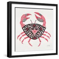 Crab in Pink and Grey-Cat Coquillette-Framed Giclee Print