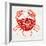 Crab in Red-Cat Coquillette-Framed Giclee Print