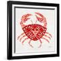 Crab in Red-Cat Coquillette-Framed Giclee Print