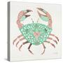 Crab in Rose Gold and Mint-Cat Coquillette-Stretched Canvas