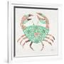 Crab in Rose Gold and Mint-Cat Coquillette-Framed Giclee Print