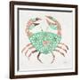 Crab in Rose Gold and Mint-Cat Coquillette-Framed Giclee Print