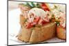 Crab Meat with Toast, Sauce and Fresh Herbs, Close-Up-Kondor83-Mounted Photographic Print